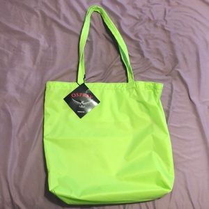Lime green Osprey tote